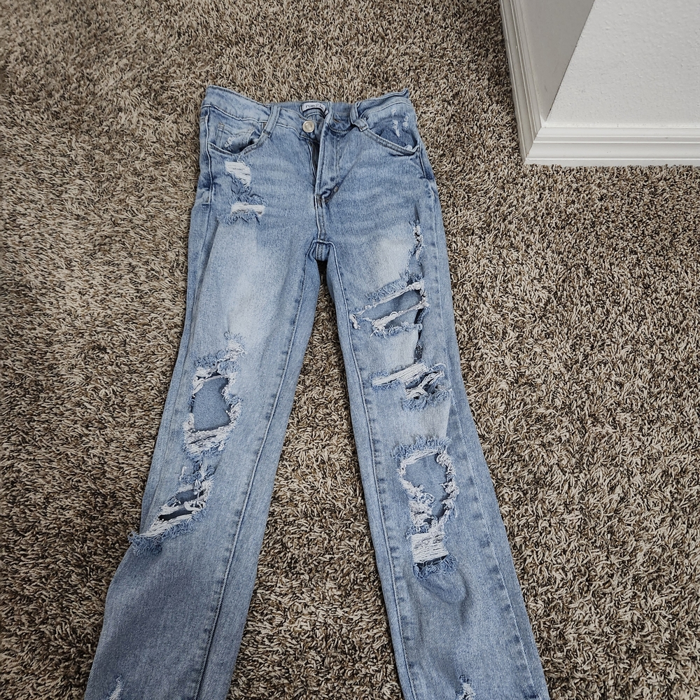 Distressed Light Blue Women's Jeans